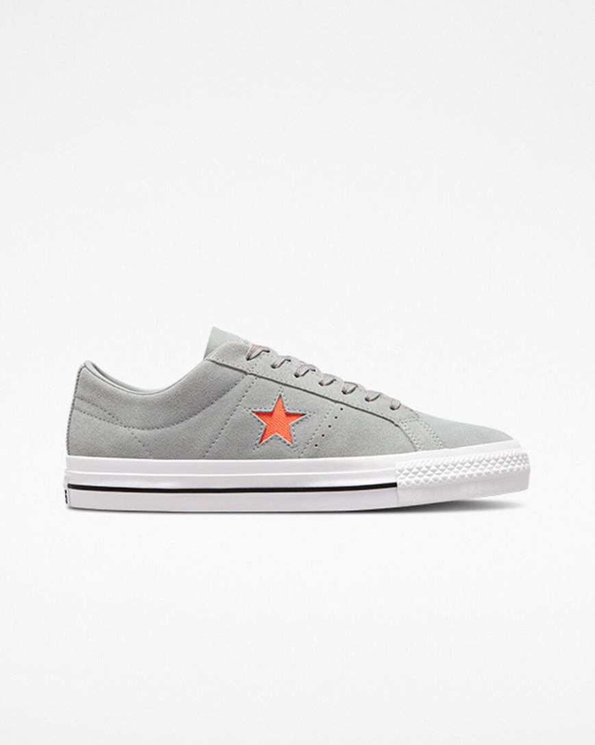 Tenis Skate Converse One Star Pro Feminino Cinzentas Laranja Branco | PT Q05340P